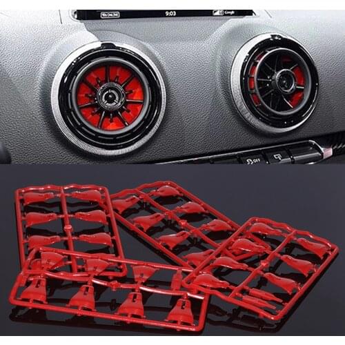4X Fit For AUDI A3 S3 8V Pre-facelift 2014 2015 2016 Air Conditioning Outlet Modification Replacement Blade AC Vent Refit Decals