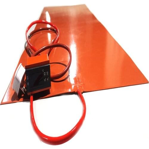 500*1200*1.5mm 220V 2100W Silicone Rubber Heater digital thermostat on wire 3000mm lead wire