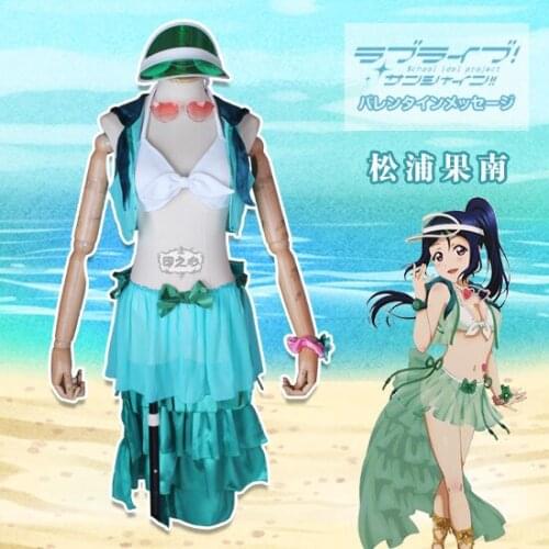 Anime Cosplay 2019 Lovelive Sunshine Aqours Matsuura Kanan Bikini SIC12 swimsuit swimwear Summer Cosplay costume A