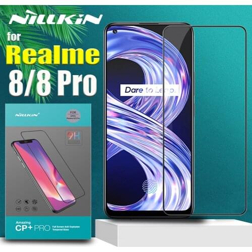 For OPPO Realme 8 Pro Tempered Glass Nillkin 9H Full Coverage Clear Safety Protective Screen Protector on Realme 8