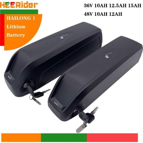 Electric eBike Battery Hailong 18650 Cells Pack 36V 10Ah 12.5Ah 15Ah 48V 10Ah 12Ah Powerful Bicycle Lithium Battery