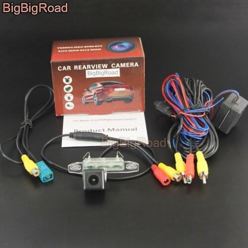 BigBigRoad RCA Interface For Original Screen Compatible backup Camera For Volvo S80 S80L 2011 2012 2013 2014 2015