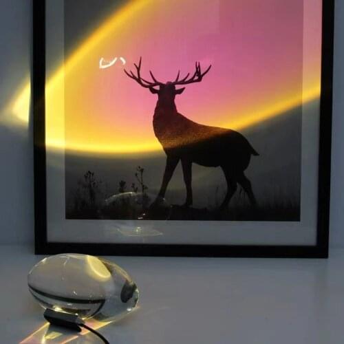 Italian Sunset Table Lamp Atmosphere Lamp Bedside Crystal Table Led Night Light For Home Background Wall Decora Table Lamp