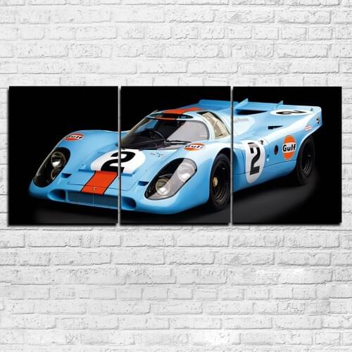3 Pieces Super Racing Car Paintings HD Prints Sports Car Pictures Home Decor For Living Room Canvas Posters Wall Art Framework