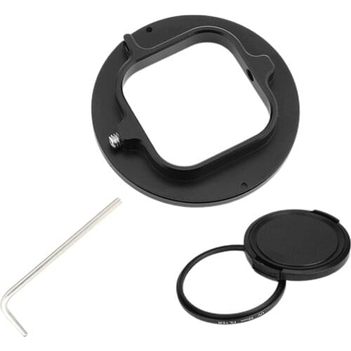Professional 52mm UV Lens Filter Mount Adapter Ring for GoPro HERO9 Action Camera Black