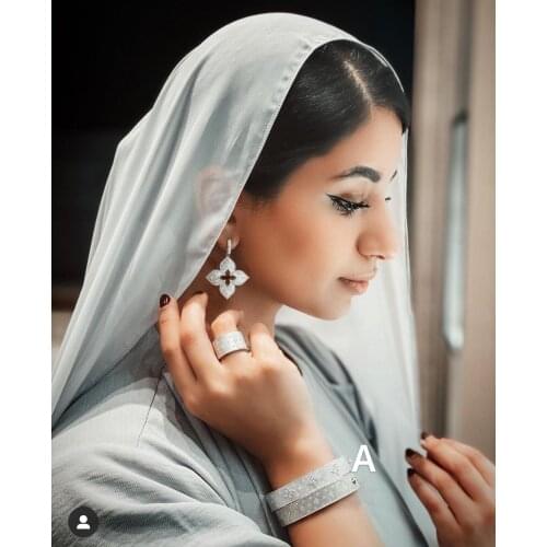 AccKing 2pcs Bridal Zirconia Full Jewelry Sets For Women Party, Luxury Dubai Nigeria CZ Crystal Wedding necklace sets