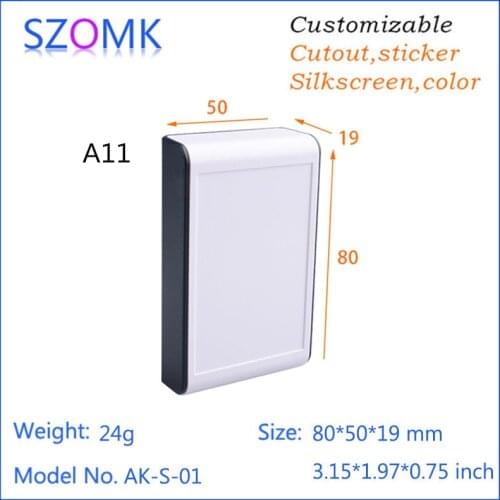 Free shipping szomk prettey electronics project box (1 pcs) 80*50*19mm electronics enclosure for pcb switch box distrubition box