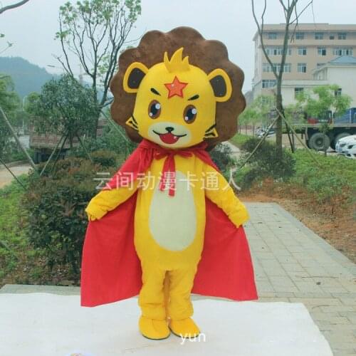 Lion Mascot Costume Cartoon Character Suit Adult Size Carnival Costume Fancy Dress Animal Mascot Costumes for Party