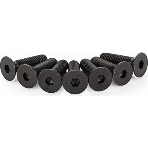 50Pcs DIN7991 ISO1064 M2 M2.5 M3 M4 Black SHCS Grade 10.9 Countersunk Head Flat Socket Cap Screw Machine Screws