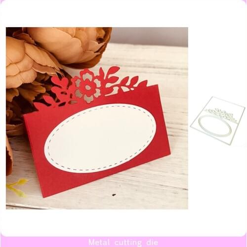 Metal Cutting Dies Wedding Place Card for Scrapbooking Flower Craft DIY Album Embossing Folder Stencils Handmade Template Decor