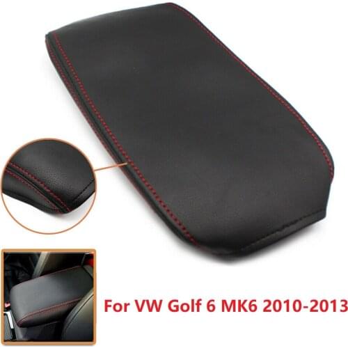 Microfiber Leather Car Center Control Armrest Box Trim Cover For VW Golf 6 MK6 2010-2013 Car Armrest Cover