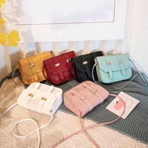 Fashion Women Solid Color Shoulder Bag PU Leather Small Square Messenger Handbags Elegant Ladies Daily Travel Pouch