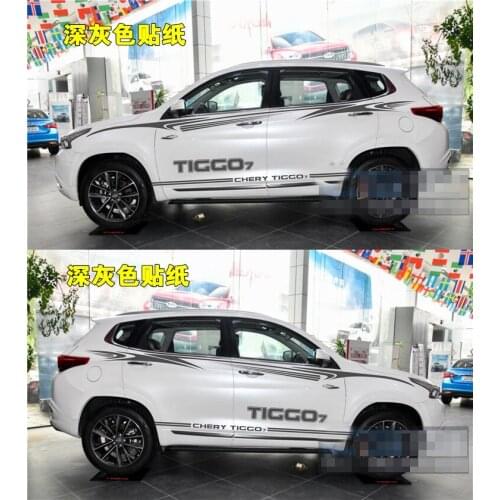 Car stickers FOR Chery Tiggo 7 2018-2021 body modification personalized sports decals Tiggo 7 waist line color bar