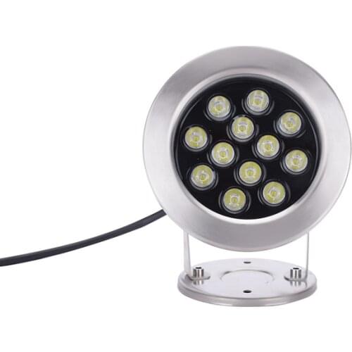 New 12w DC12v LED Submersible Underwater Light Outdoor Tank Pool Spotlight