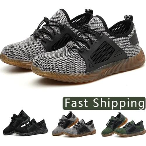 2021 New Indestructible Ryder Shoes Mesh Safety Shoes Men Light Sneaker Steel Toe Soft Anti-Piercing Work Boots