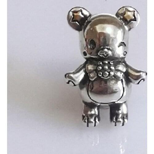 Mistletoe 925 Sterling Silver Bear Doll Charm Bead European Bracelet Jewelry