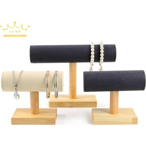Solid Wood Jewelry Packaging Display Props I-Frame Jewelry Bracelet Display Stand Watch Stand Head Flower Stand Headband Stand