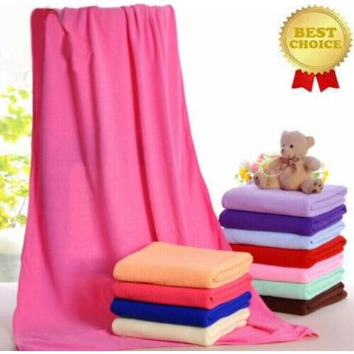 70x140cm Absorbent Microfiber Bath Towel Soft Quick-drying Soft Shower Towel Absorbent Towels Solid Color Hot
