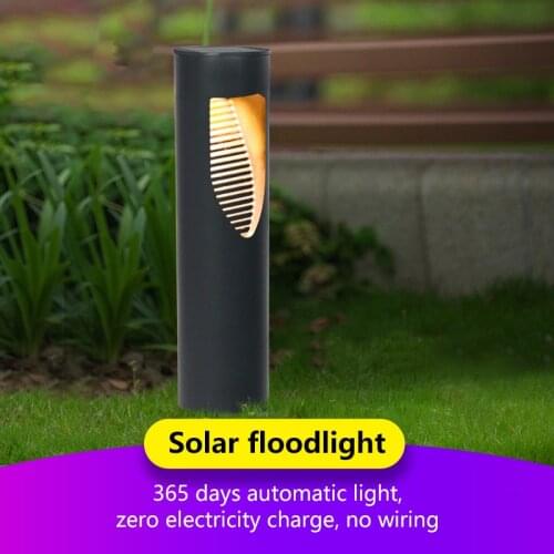 LED Solar Garden Light Outdoor Waterproof LED Pathway Lamp Modern Simplicity Solar Courtyard Villa Landscape Lawn Bollards Light