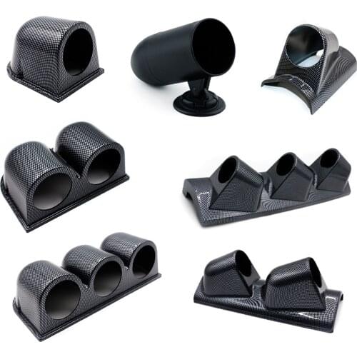 Universal Car Styling Side 2" 52mm DashBoard Gauge Pod Mount Holder Automotive Motorcycles Parts Carbon Fiber Multi-Size Sales