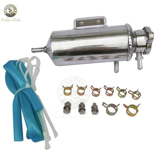 Universal 350mL Oil Catch Can Tank Car Radiator Water Coolant Tank Aluminum Catch Bottle Overflow Reservoir