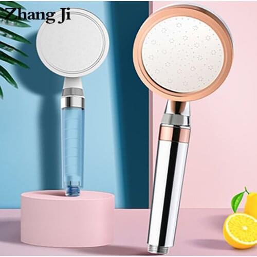 ZhangjI 2 layer Shower Head big panel PP Cotton Filter Water-saving High Pressure Fine Water Flow Adjustable Skin Care Nozzle