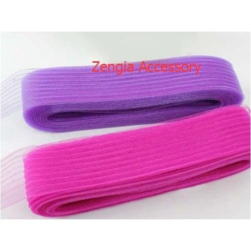 1.8" 4.5cm Crushed Wave Horse hair Crin With Wave Garment Crinoline Mesh Fabric 100yard/lot