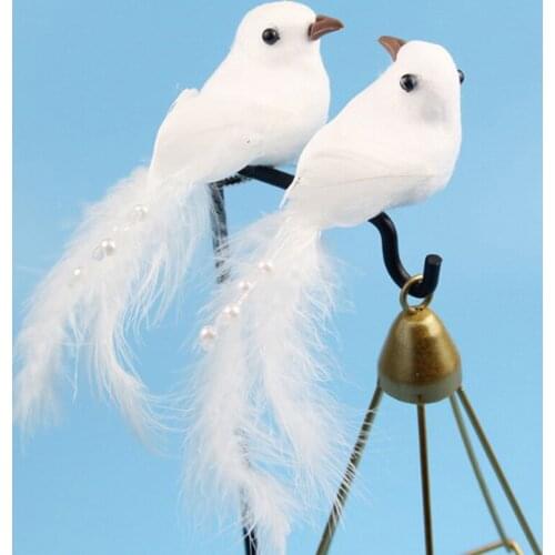 1Pcs Birds Simulation Artificial Feather Doves Feather Park Mall Ornament