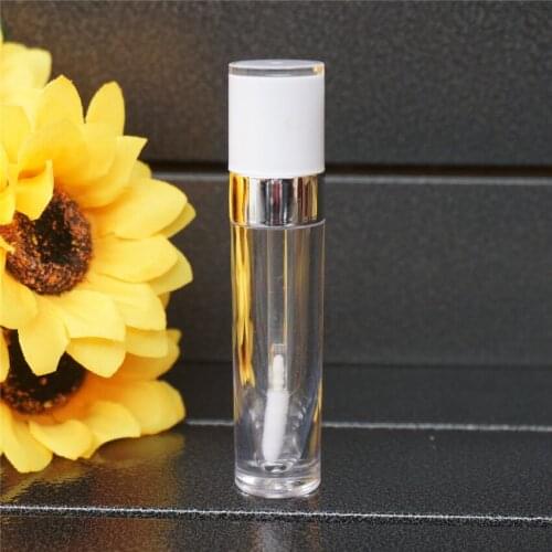 10-100PCS 6.4ml Empty White Lip Gloss Tube Plastic Lipgloss Bottle DIY Container Cylinder Small Lipgloss Wholesale