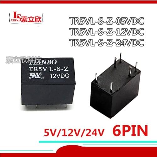 10pcs/lot original New Signal Relay TR5VL-S-Z-05VDC TR5VL-S-Z-12VDC TR5VL-S-Z-24VDC TR5VL S Z 12V TR5VL-S-Z 24V 5V 2A 6PIN