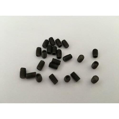100Pcs M2 DIN916 Black Carbon Steel Metric Thread Grub Screws Inner Hexagon Socket Set Screw