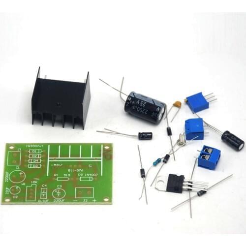 2pcs LM317 Adjustable Power Supply Board With Rectified AC DC Input DIY KIT