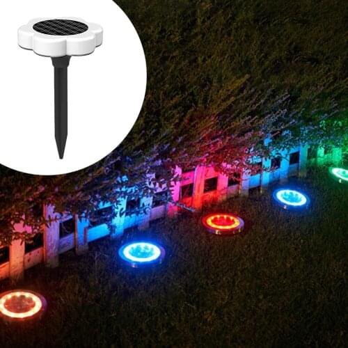 LED Solar Light Color Changing Outdoor Waterproof Lawn Stakes Lamp Garden Yard Art For Home Courtyard Decoration Lighting 2pcs