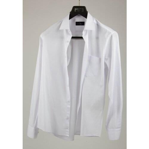 2020 New Arrival Solid Causal Formal Business Long Sleeve Button Down Cotton Lycra White Shirt Dress Autumn Spring Clothing