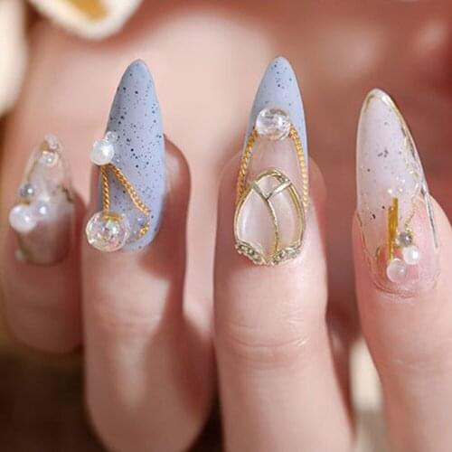 2021 New Gold Silver Nail Art Jewelry High Quality Steel Beads Solid Color Steel Beads 3D Nail Art Decoration Manicure Accessori