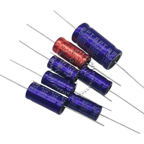 2pcs 1.5uF-220uF 100V Car Tweeter MKP Speaker Frequency Divider Crossover Polypropylene Non-Polarity Capacitor