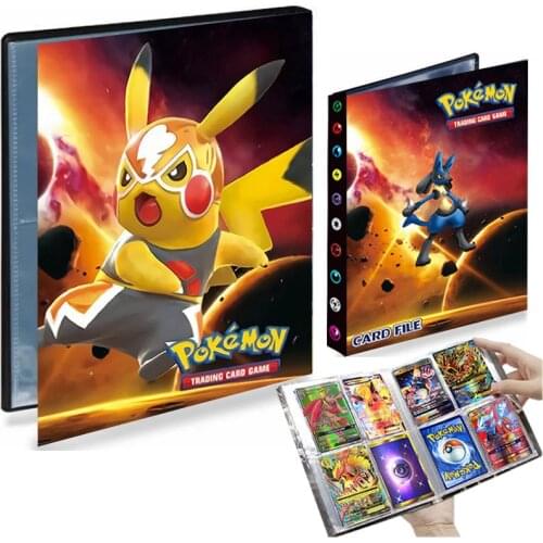 4 Pocket Pikachu Pokemon 240 Card Album Book Livre Pokémon Playing Game Vmax Collectors Map Binder Folder Loaded List Holder