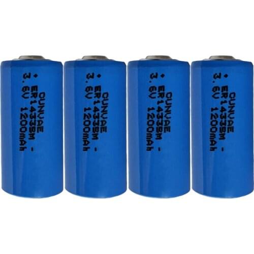 4PCS 2/3AA Size ER14335M 14335 3.6V 1200mAh LiSOCL2 Batteries High Magnification Li-ion Instrument Battery for Smart Meter
