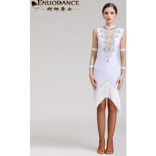 5 colors latin dance dress tassel women latin dress dancing clothes Dancewear dress latina salsa latin dance costumes for women