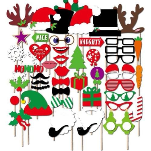 50pcs/set Wedding Photo Booth Props Party Decorations Supplies Mask Mustache For Fun Favors Photobooth Photocall