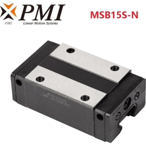 8pcs/lot Original Taiwan PMI MSB15S-N MSB15SSSFC N linear guideway slide block Carriage for CO2 Laser Engraving Cutting Machine