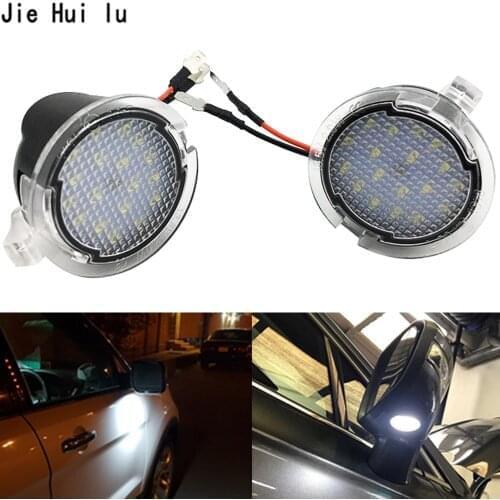 2Pcs LED Under Side Mirror Puddle Light Lights For F150 Raptor Edge Explorer Flex Fusion Lincoln Navigator Mark LT MKX 12V