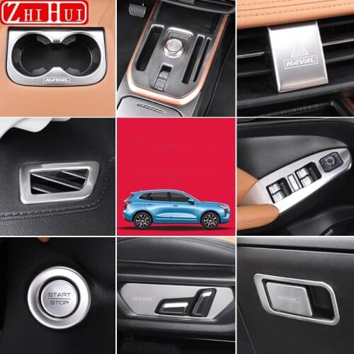Car Styling Interior Mouldings Silver Matte Stickers For Great Wall Haval Hover Jolion 2021 Stainless Steel Stickers Accessories