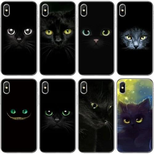 Black cat eyes Cover Soft Silicone TPU Phone Case For iPhone 5 5S SE 6 6plus 7 8 plus X XS XR XS Max 11 pro Max