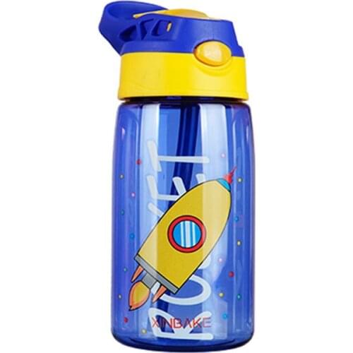 Kids Water Cup Creative Cartoon Baby Feeding Cups With Straws Leakproof Water Bottles Outdoor Portable Childrens Cups L0248