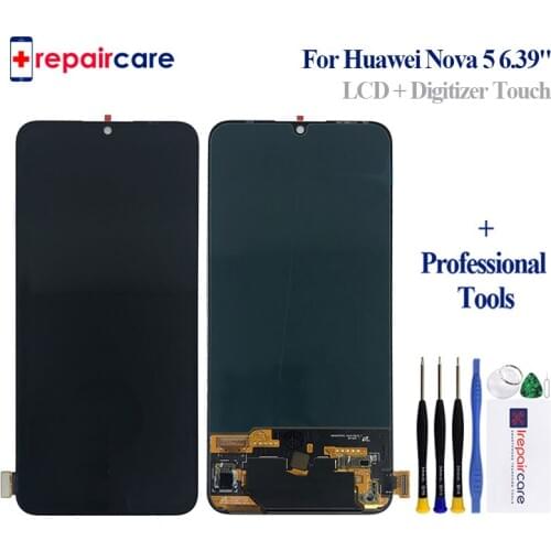 For Huawei Nova 5 Pro LCD SEA-AL10 SEA-TL10 Glass Nova 5 Screen Touch Panel Sensor For Huawei Nova 5 Display Replacement Parts