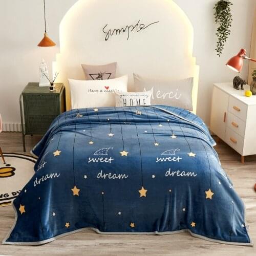 Dream High quality Thicken plush bedspread blanket 200x230cm High Density Super Soft Flannel Blanket for the sofa/Bed/Car SSXY