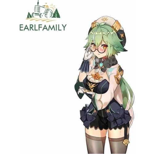 EARLFAMILY 13cm x 5.9cm for Genshin Impact Vinyl Car Stickers RV VAN Laptop Occlusion Scratch Waterproof Decal Decoration