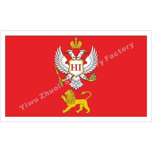 Montenegro Principality 1876 Flag 150X90cm (3x5FT) 120g 100D Polyester Double Stitched High Quality Banner Free Shipping