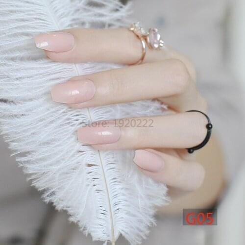 24pcs The New candy color coffin shape nails, popular sales of the king, sexy must complexion G05